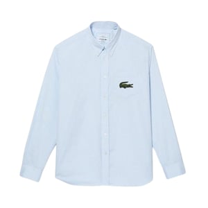 Lacoste Heren-shirt van katoen met logo en relaxte pasvorm (Lichtblauw)