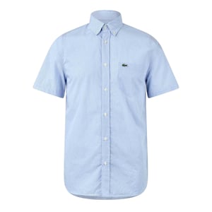 Lacoste Heren Regular Overhemd met Korte Mouwen (Wit)