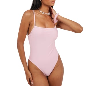 Brave Soul Dames/Dames Effen Eendelig Zwempak (Roze)