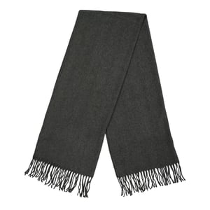 Pieces Effen sjaal met franjes (Donkergrijs Melange)