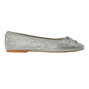 Steve Madden Dames Blossoms Metallic Ballerina's (Zilver)