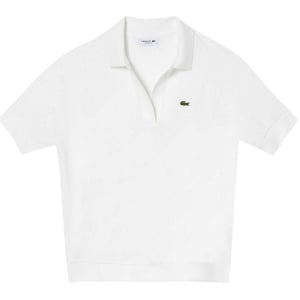 Lacoste Dames Logo Loose Fit Polo Shirt (Wit)