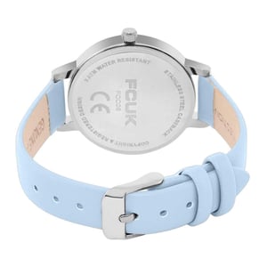 French Connection Dames/Dames FCUK Lederen Analoog Horloge (Hemelsblauw)