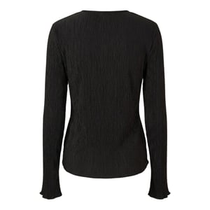 Pieces Dames/Dames Crew Hals Relaxed Fit Blouse met Lange Mouwen (Zwart)