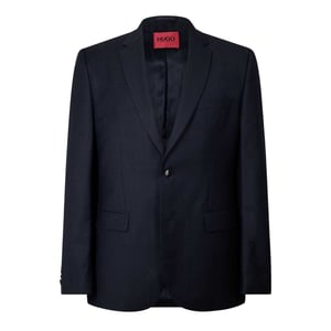 Hugo Boss Herenblazer van wol met reverskraag (Donkerblauw)