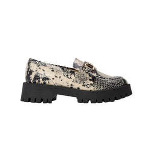 Steve Madden Dames/Dames Slangenprint Loafers (Licht Beige)
