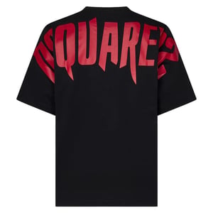 DSquared2 Heren Horror Tekst Logo T-Shirt (Zwart)