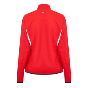 Head Dames Club Logo Volledige Rits Trainingsjack (Rood)