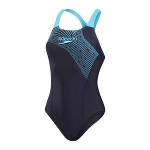 Speedo Dames/Dames Medley Medalist Logo Eéndelig Zwempak (Afdrukken van de marine)