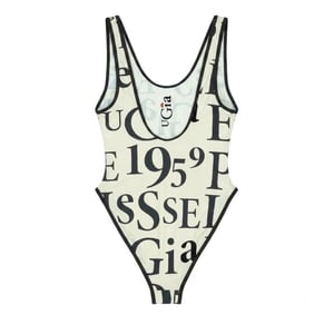 Ellesse Dames-eendelig zwempak met ‘Nives’-opdruk (Gebroken wit)