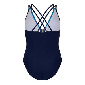 Zoggs Dames Wild Rose Cross Back Éénstuk Badpak (Blauw)