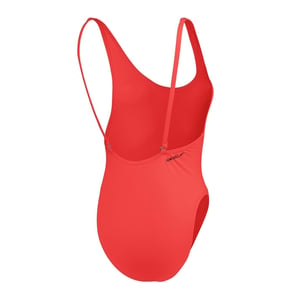 Speedo Dames Effen Scoop Neck Badpak (Rood)