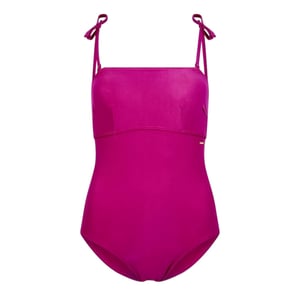Speedo Dames/Dames Plain Bandeau One Piece Badpak (Roze)
