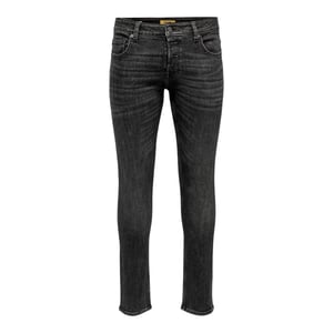 Only Slanke herenjeans met 5 zakken (Zwart)