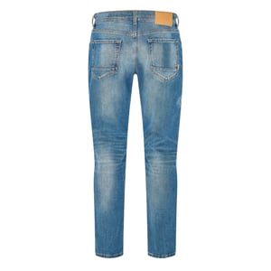 Boss Heren Versleten 5 Zakjes Slim Jeans (Marineblauw)