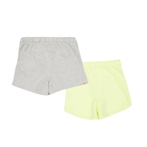 Reebok Effen korte jerseybroekjes voor meisjes (set van 2) (Lichtgrijze heide)