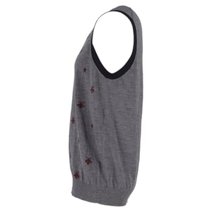 Gucci Bee & Star sweatervest in grijze wol