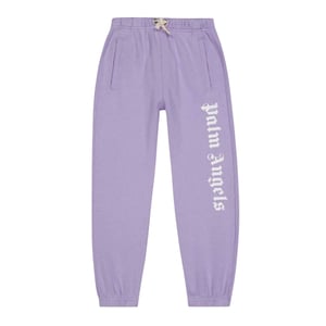 Palm Angels Kinder/Kinder Joggingbroek met logo (Lila/Wit)