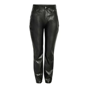 Noisy May Dames Faux Leren Chino's (Zwart)