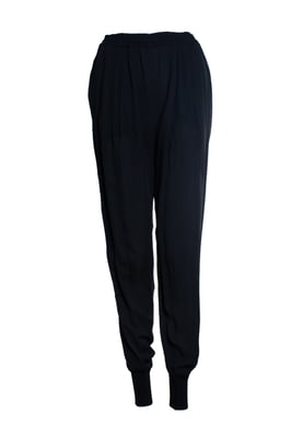 Stella McCartney, zwarte sportieve sheer pantalon