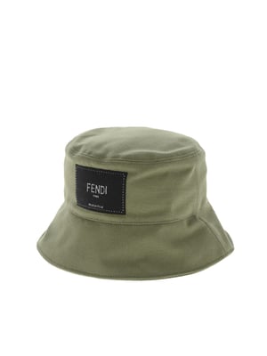 Bucket hat met logo-label