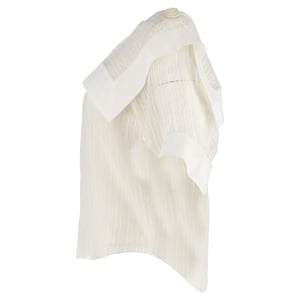 Chloé Overlay gestreepte blouse van witte zijde