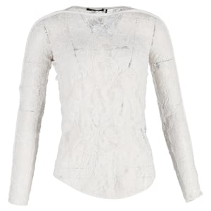 Isabel Marant blouse met bloemenkant in witte polyester