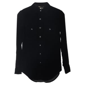 Saint Laurent overhemd met knoopsluiting in zwart fluweel