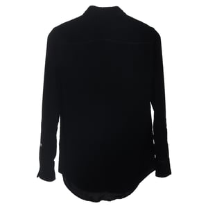 Saint Laurent overhemd met knoopsluiting in zwart fluweel
