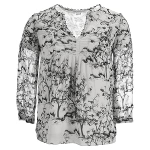 Diane Von Furstenberg Camden bloemenblouse van witte zijde