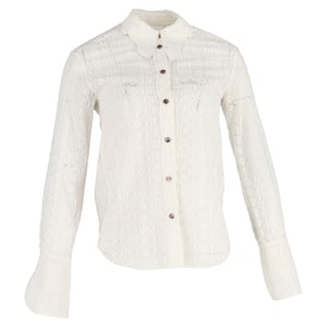 Chloé kanten blouse met knoopjes in wit polyester