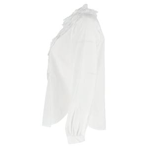 See by Chloé Broderie Anglaise Flounces Shirt in White Cotton