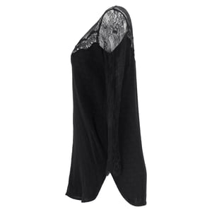 Sandro Paris blouse met kanten details in zwart polyester