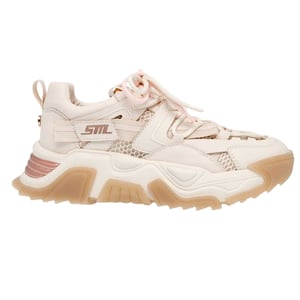Steve Madden Kingdome lage sneakers voor dames (Crème/Rose Goud)
