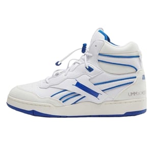 Reebok Heren Milk BB 4000 leren hoge sneakers (Wit/Krijt)