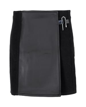 Givenchy minirok met panelen en hangslotdetails in zwart katoen
