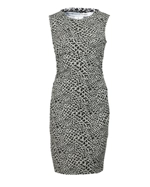 Diane Von Furstenberg bodycon jurk met slangenprint in zwarte viscose