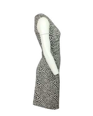 Diane Von Furstenberg bodycon jurk met slangenprint in zwarte viscose