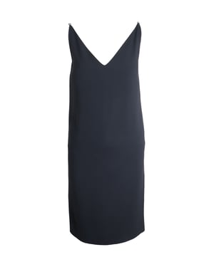 Mouwloze jurk met V-hals van Maison Margiela in zwart acetaat