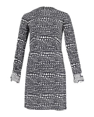 Stella McCartney bedrukte kokerjurk van polyester in zwart-wit.