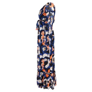 Diane Von Furstenberg Ashley Off Shoulder Jurk met Riem in Meerkleurige Viscose