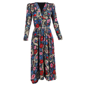 Isabel Marant Moyranid midi-jurk met bloemenprint in veelkleurig fluweel