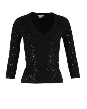 Michael Kors Collection Trui met pailletten in zwarte viscose