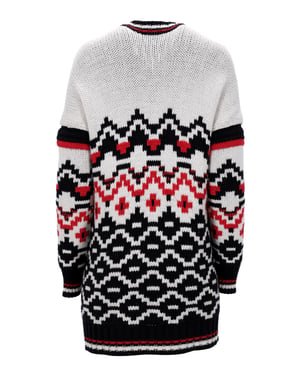 Maje Mercouer Fair Isle vest met ritssluiting aan de voorkant in veelkleurige wol
