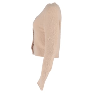 Acne Studios Boxy V-hals Cardigan in Beige Nylon