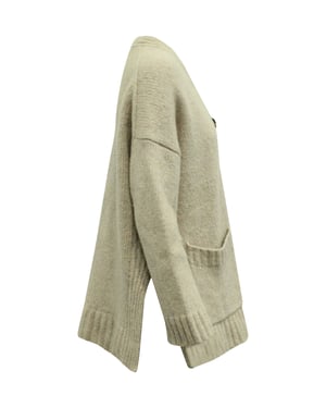 Acne Studios gebreid oversized vest van beige wol