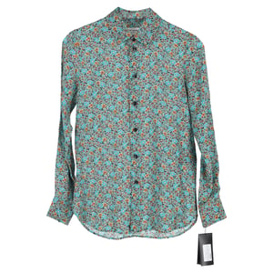 Saint Laurent overhemd met knoopsluiting in viscose met bloemenprint