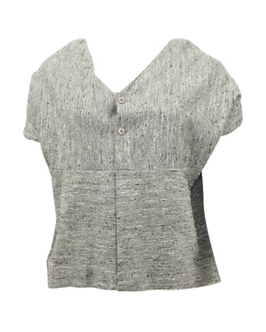 Chloe korte cape top in grijze wol