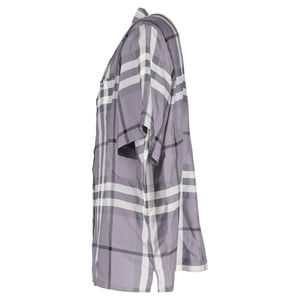 Burberry Bethnal geruit overhemd in grijze zijde