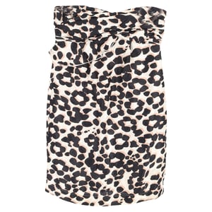 See by Chloé bedrukte strapless mini-jurk van zijde met dierenprint